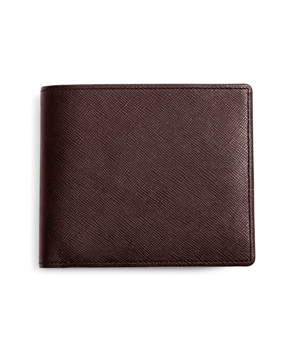 Saffiano Leather Euro Wallet - Brooks Brothers Outlet