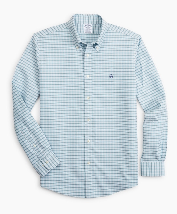 Stretch Regent Fitted Sport Shirt, Non-Iron Check - Brooks Brothers Outlet