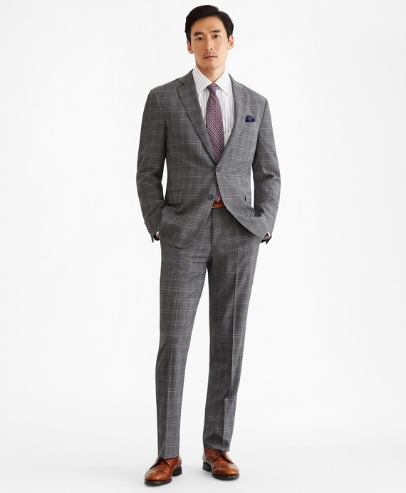 Regent Fit BrooksCool&reg; Check Suit - Brooks Brothers Factory Outlet