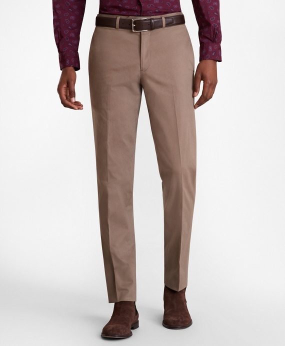 Milano Fit Stretch Supima&reg; Cotton Trousers - Brooks Brothers Factory Outlet