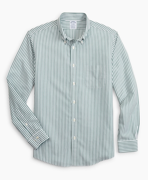 Stretch Regent Fitted Sport Shirt, Non-Iron Candy Stripe - Brooks Brothers Outlet