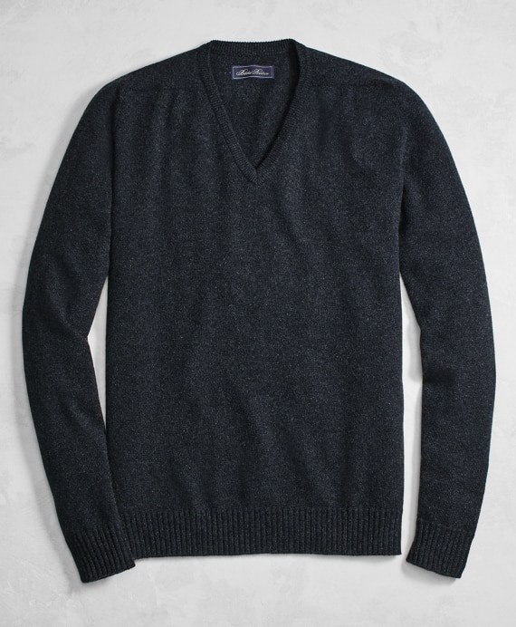 Golden Fleece&reg; 3-D Knit Cashmere V-Neck Sweater - Brooks Brothers Outlet