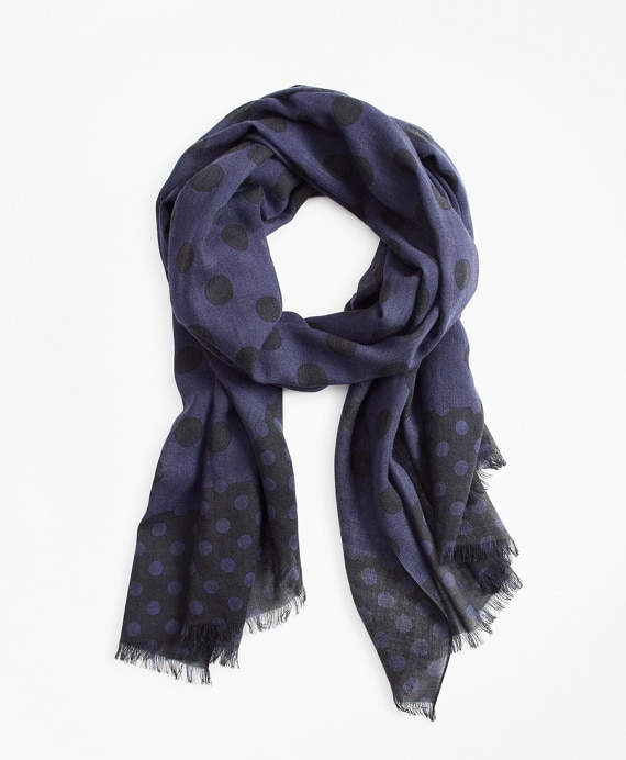Dot Print Scarf - Brooks Brothers Factory Outlet