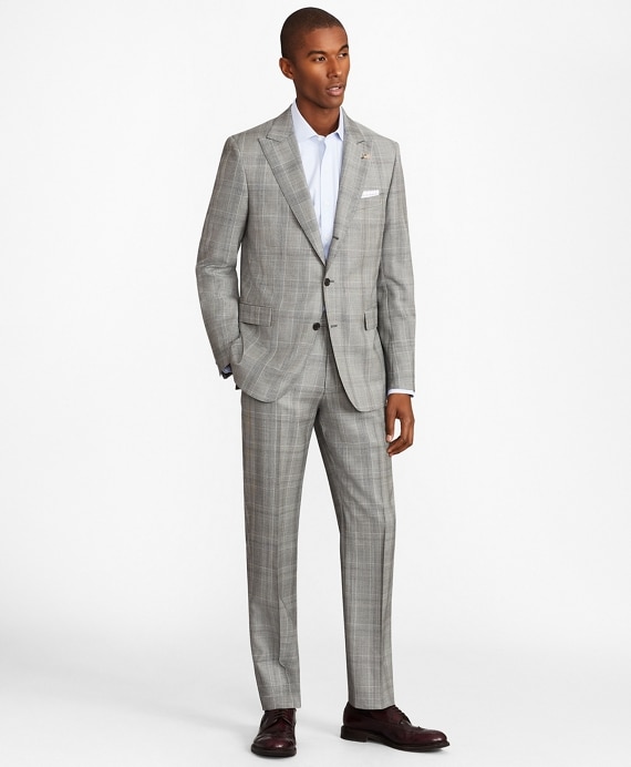 Regent Fit Three-Button Plaid 1818 Suit - Brooks Brothers Outlet