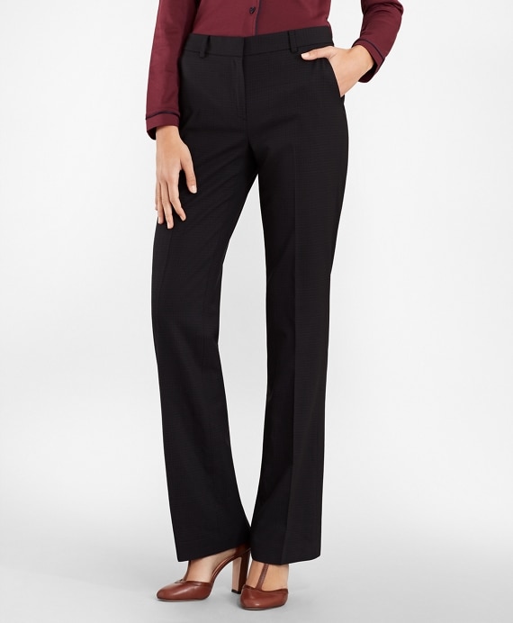 Checked BrooksCool&reg; Merino Wool Pants - Brooks Brothers Outlet