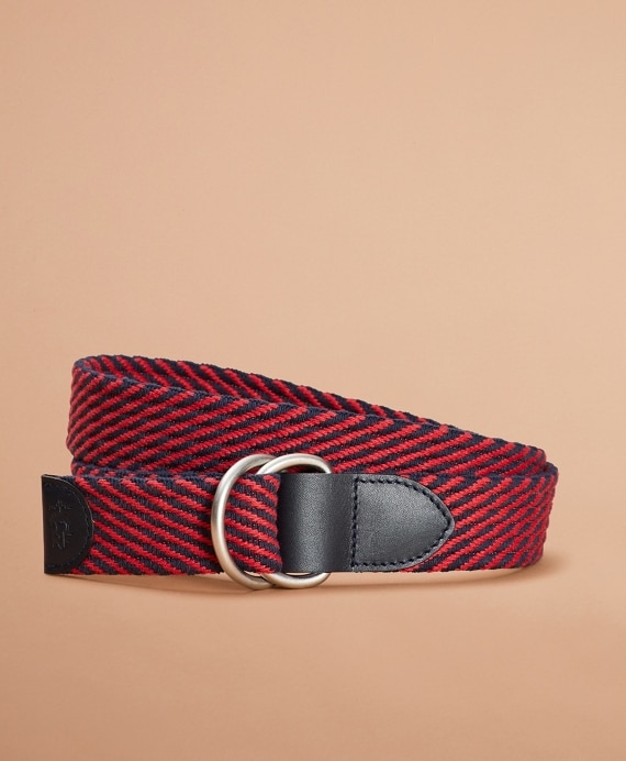 Striped Canvas Belt - Brooks Brothers Factory Outlet