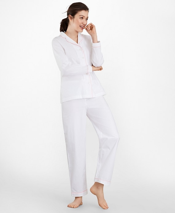 Cotton Poplin Pajama Set - Brooks Brothers Factory Outlet