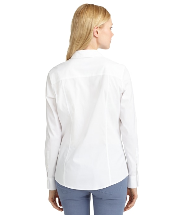 Petite Non-Iron Fitted Blouse - Brooks Brothers Outlet