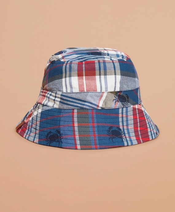 Printed Reversible Madras Bucket Hat - Brooks Brothers Factory Outlet