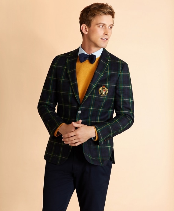 Wool-Blend Gordon Tartan Sport Coat - Brooks Brothers Factory Outlet