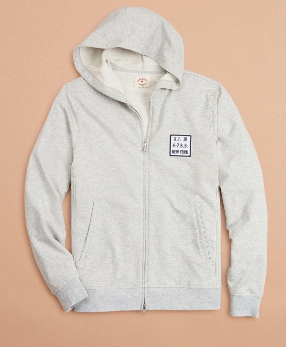French Terry Zip-Up Hoodie - Brooks Brothers Outlet