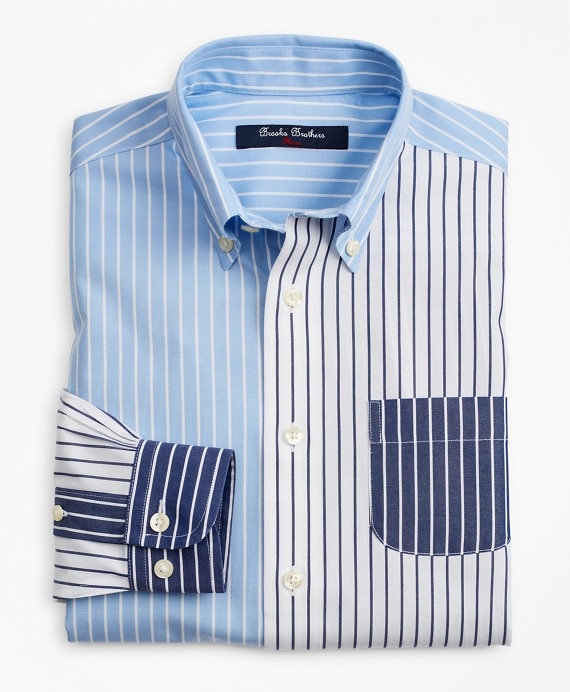 Boys Non-Iron Fun Stripe Sport Shirt - Brooks Brothers Factory Outlet