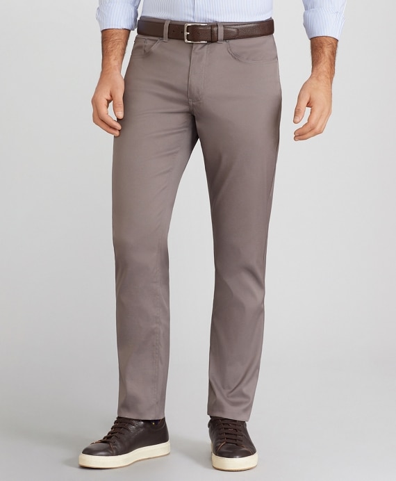 Slim-Fit Five-Pocket Tech Pants - Brooks Brothers Outlet