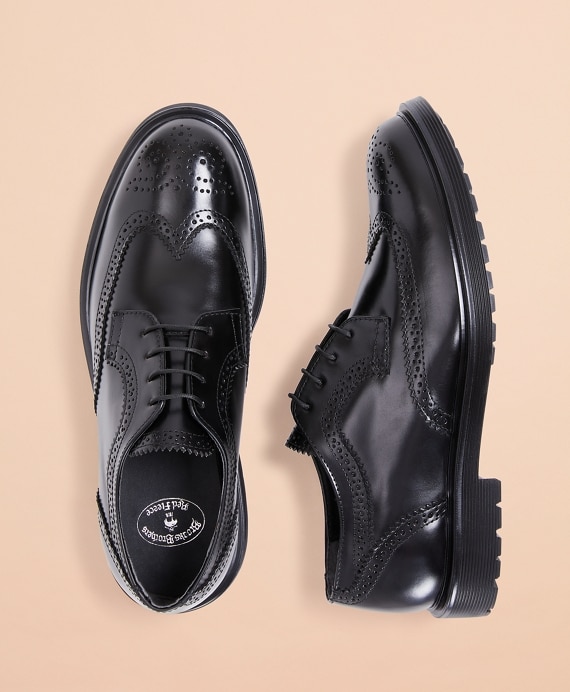 Leather Brogue Dress Shoes - Brooks Brothers Outlet