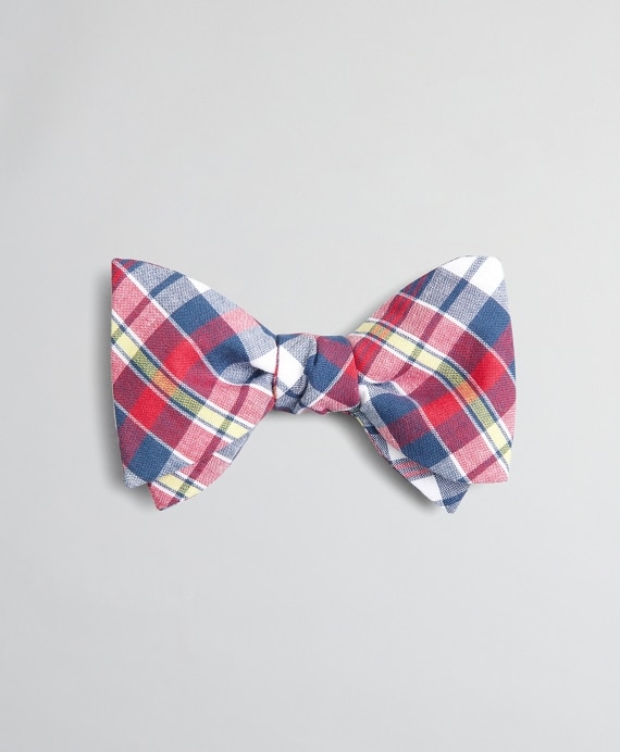 Red Madras Bow Tie - Brooks Brothers Outlet