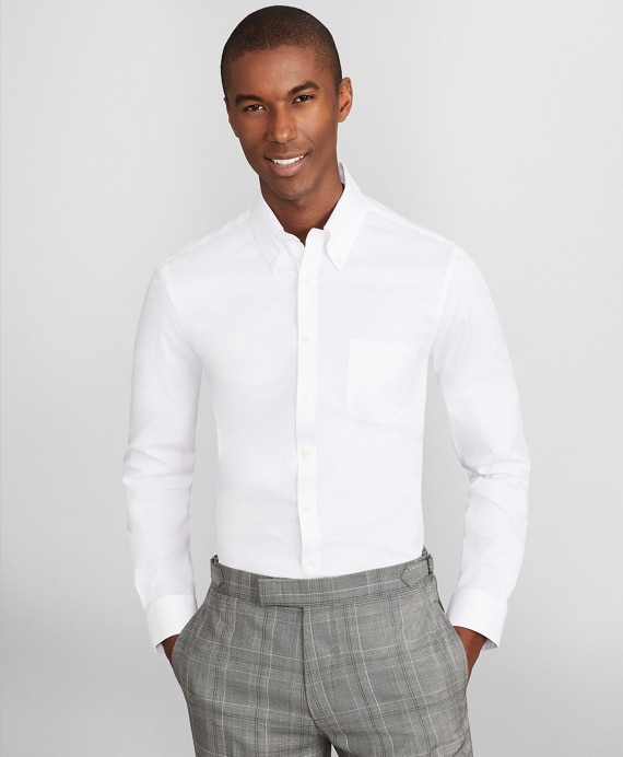 Soho Extra-Slim Fit Dress Shirt, Performance Non-Iron with COOLMAX&reg;, Button-Down Collar Twill - Brooks Brothers Outlet