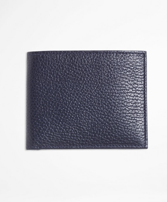 Pebble Leather Wallet - Brooks Brothers Outlet