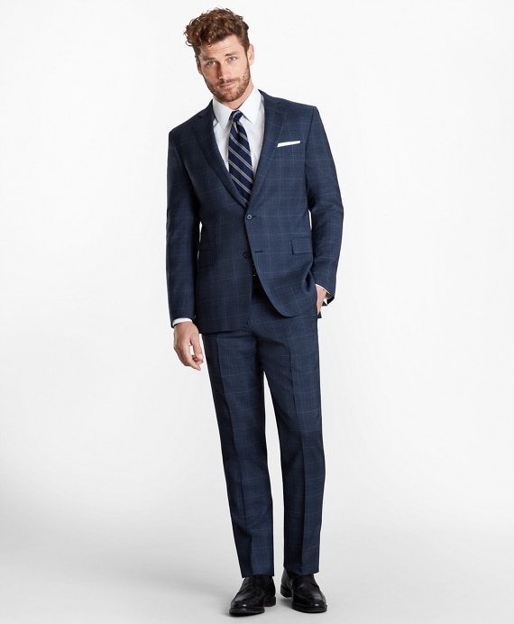 Regent Fit Plaid 1818 Suit - Brooks Brothers Outlet