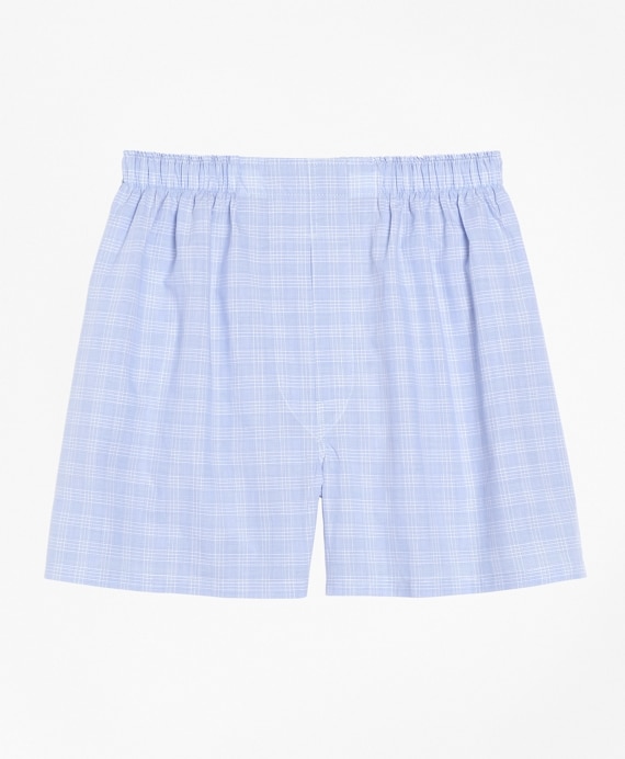 Traditional Fit Glen Plaid Boxers - Brooks Brothers Outlet