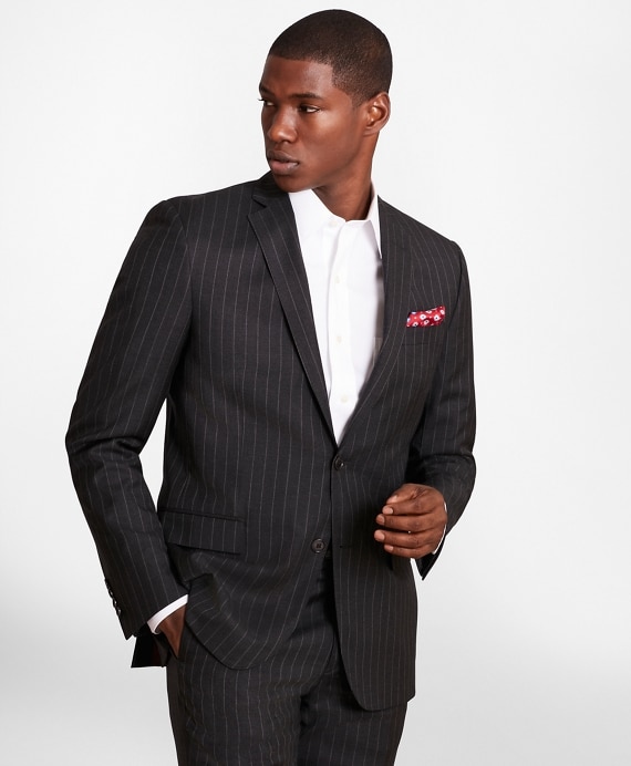 BrooksGate&trade; Regent-Fit Striped Wool Twill Suit Jacket - Brooks Brothers Outlet