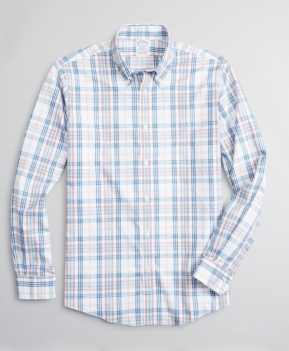 Stretch Regent Fitted Sport Shirt, Non-Iron Multi-Plaid - Brooks Brothers Outlet