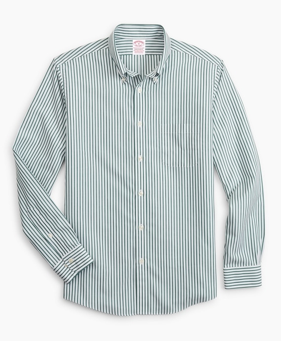 Stretch Madison Classic-Fit Sport Shirt, Non-Iron Candy Stripe - Brooks Brothers Outlet