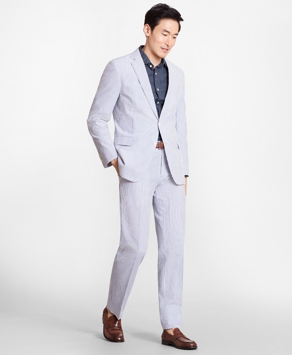 Regent Fit Stripe Seersucker Suit - Brooks Brothers Outlet