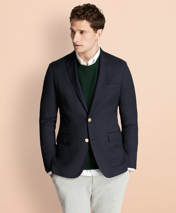 Stretch Wool Twill Blazer - Brooks Brothers Outlet
