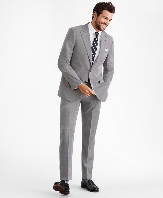 Regent Fit Three-Button Houndstooth 1818 Suit - Brooks Brothers Outlet