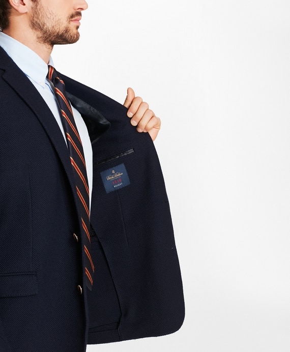 Regent Fit Textured Two-Button Blazer - Brooks Brothers Outlet