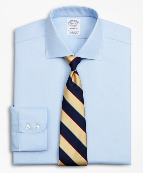 Stretch Regent Fitted Dress Shirt, Non-Iron Royal Oxford English Collar - Brooks Brothers Factory Outlet