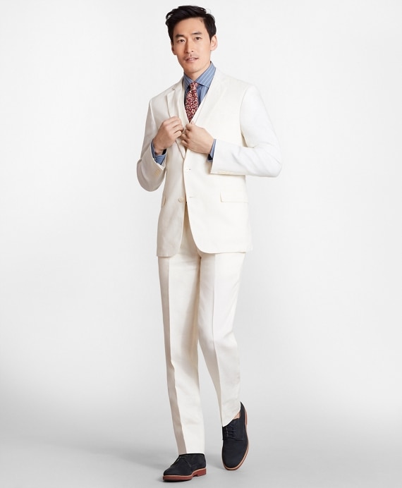 Regent Fit Three-Piece Irish Linen Suit - Brooks Brothers Outlet