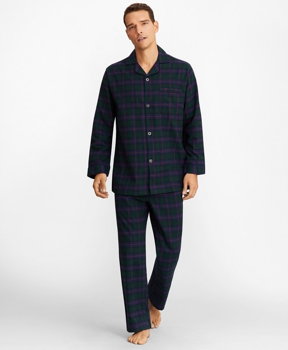 Tartan Flannel Pajamas - Brooks Brothers Outlet