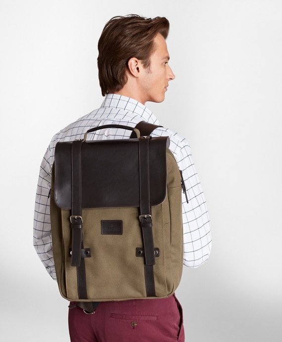 Canvas Backpack - Brooks Brothers Outlet