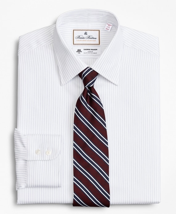 Luxury Collection Madison Classic-Fit Dress Shirt, Franklin Spread Collar Fine Stripe - Brooks Brothers Outlet