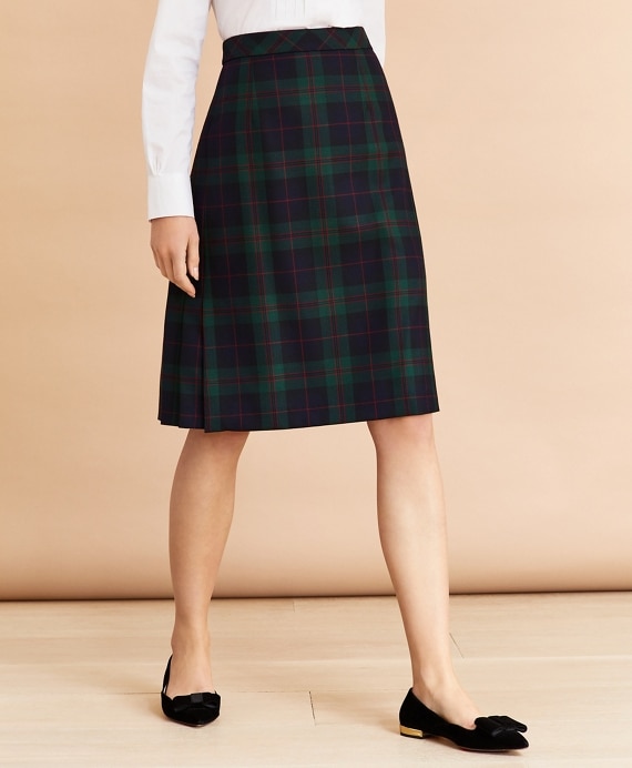 Tartan Pleated Skirt - Brooks Brothers Factory Outlet
