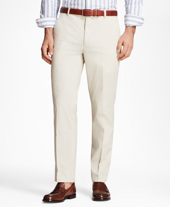Milano Fit Supima&reg; Cotton Poplin Stretch Chino Pants - Brooks Brothers Outlet