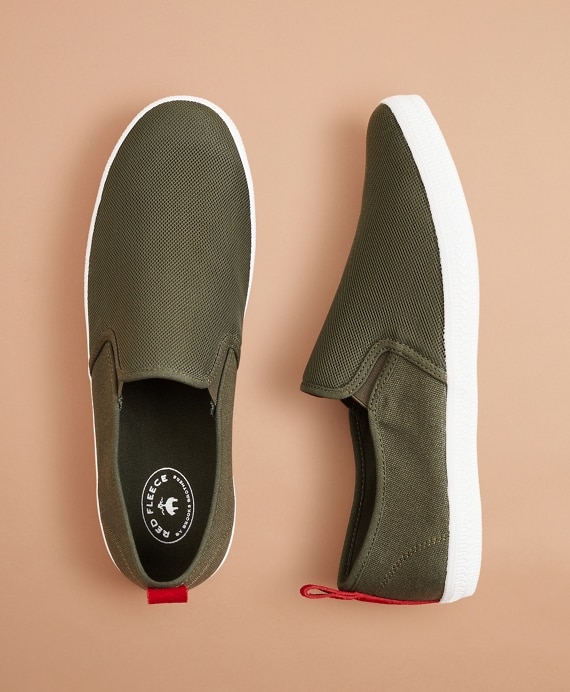 Canvas Slip-On Sneakers - Brooks Brothers Outlet