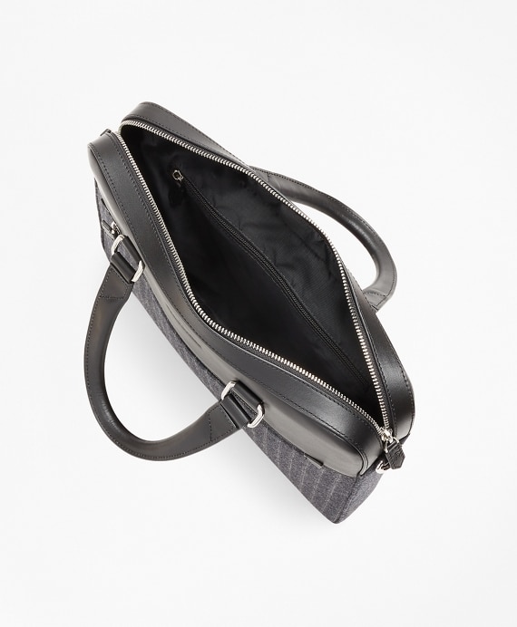 Wool Stripe Briefcase - Brooks Brothers Outlet