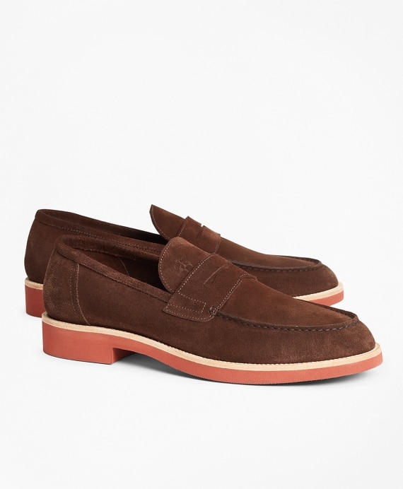 Suede Penny Loafers - Brooks Brothers Factory Outlet