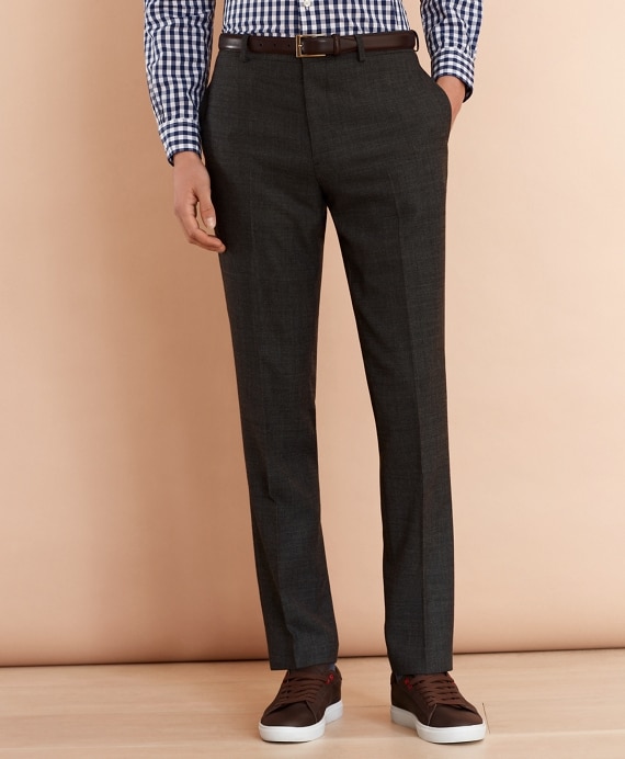 Wool Dobby Trousers - Brooks Brothers Outlet