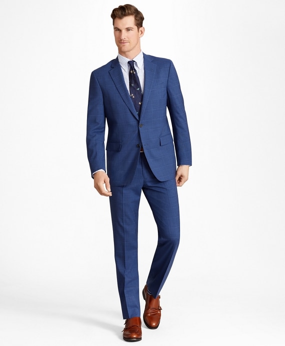 Regent Fit BrooksCool&reg; Plaid Suit - Brooks Brothers Outlet