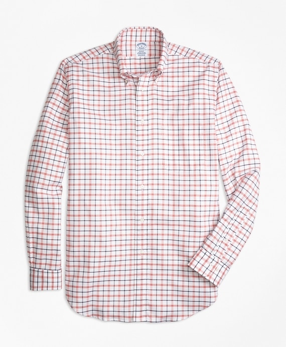 Regent Fit Oxford Large Check Sport Shirt - Brooks Brothers Outlet