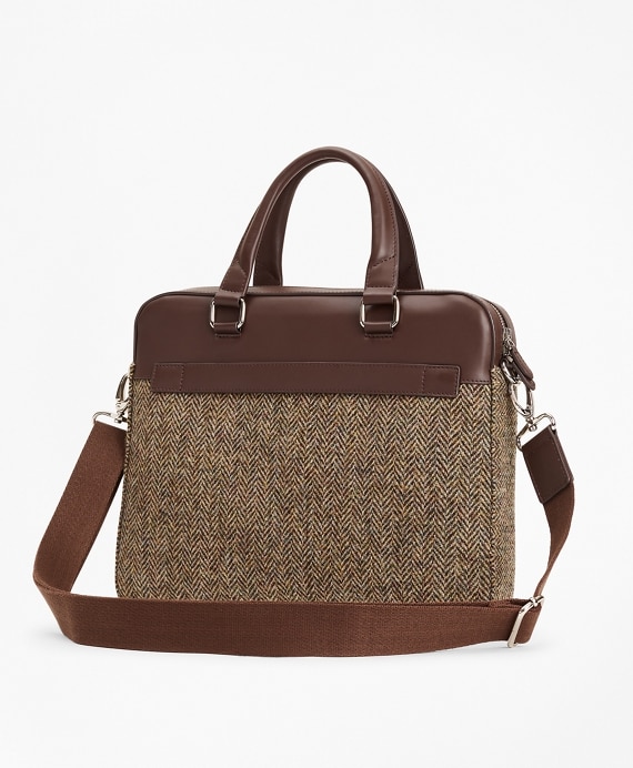 Wool Herringbone Briefcase - Brooks Brothers Outlet