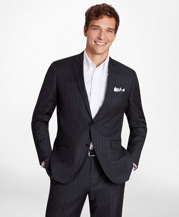 BrooksGate&trade; Milano-Fit Striped Wool Twill Suit Jacket - Brooks Brothers Outlet