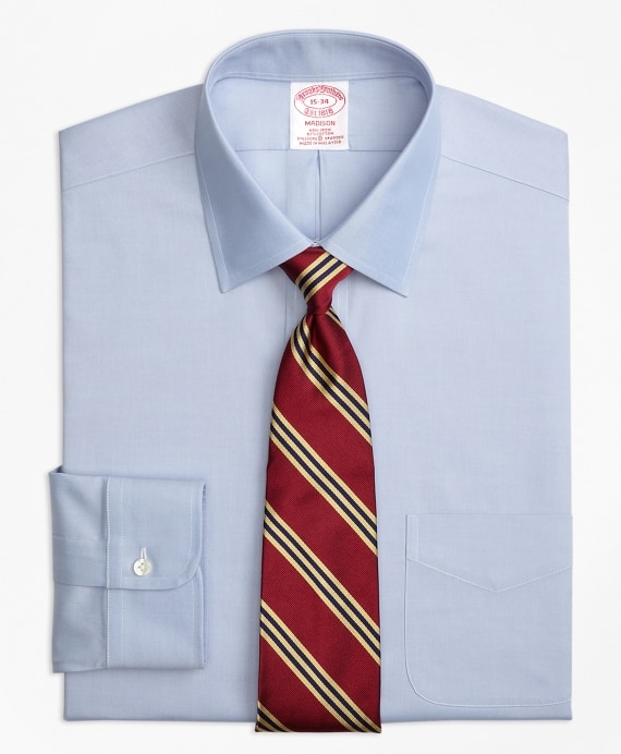 Stretch Madison Classic-Fit Dress Shirt, Non-Iron Pinpoint Spread Collar - Brooks Brothers Outlet