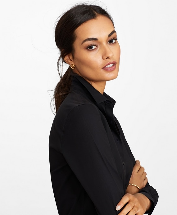 Non-Iron Tailored-Fit Stretch Supima&reg; Cotton Dress Shirt - Brooks Brothers Outlet
