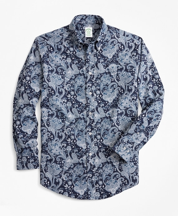 Milano Fit Paisley Flannel Sport Shirt - Brooks Brothers Outlet