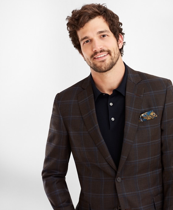 Regent Fit Plaid Sport Coat - Brooks Brothers Outlet