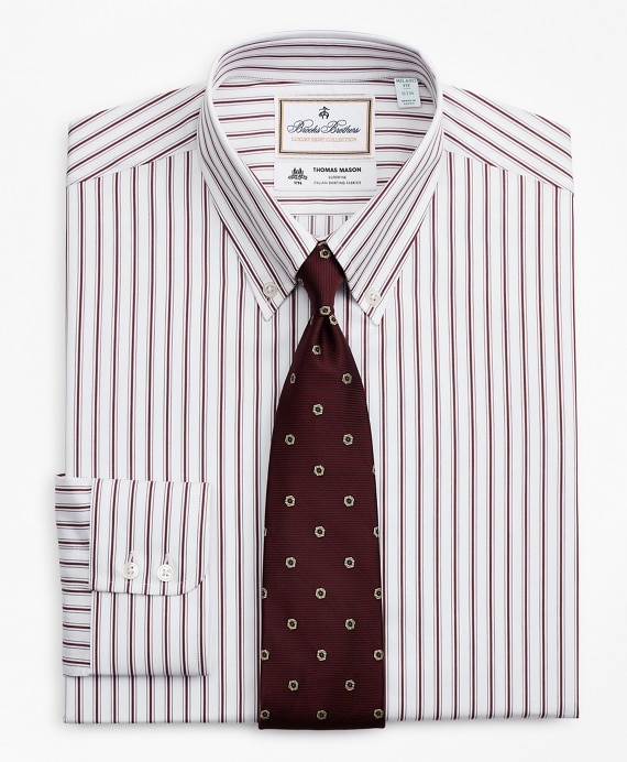 Luxury Collection Madison Classic-Fit Dress Shirt, Button-Down Collar Stripe - Brooks Brothers Outlet